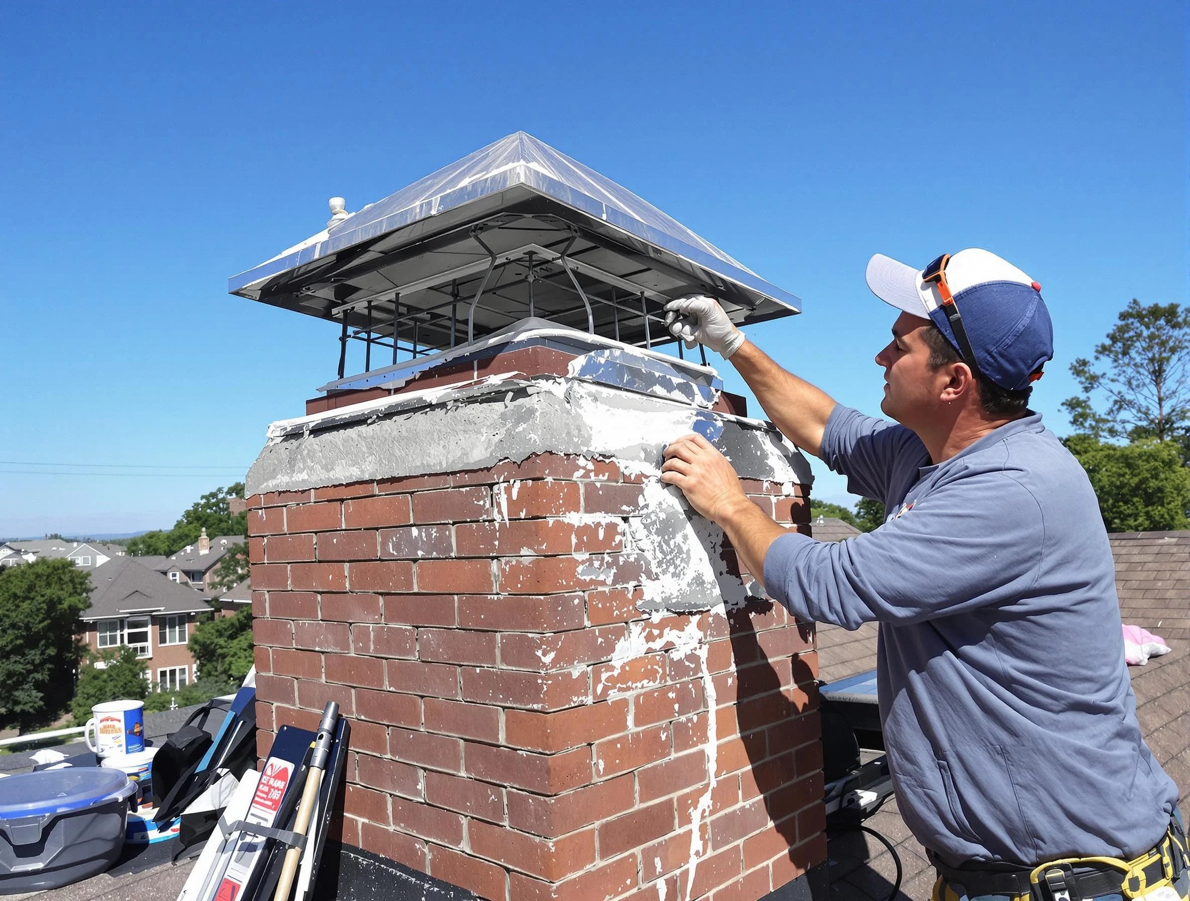 Chimney Crown Services service in Woburn, MA